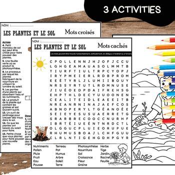 French Puzzles Bundle Mots Crois S Cach S Coloriage Ensemble By