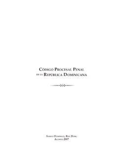 CÓDIGO PROCESAL PENAL DE LA REPÚBLICA DOMINICANA c 211 digo procesal