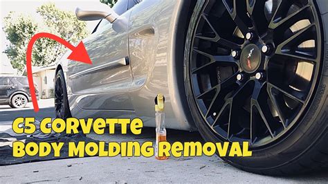 C5 Corvette How To Remove Body Side Molding Spears Youtube