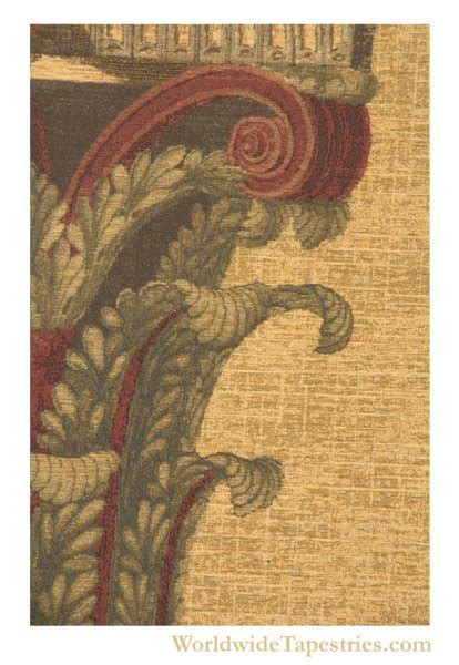 Urn On Pillar Gold Art Tapestries Worldwide Tapestries