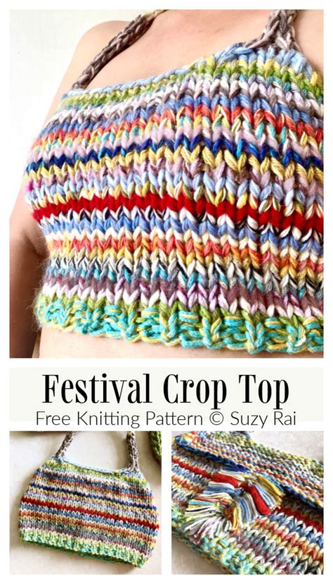 Knit Summer Crop Top Free Knitting Patterns Knitting Pattern