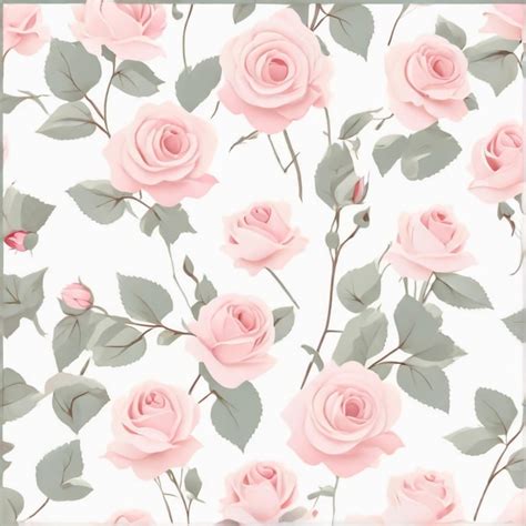 Premium Photo Seamless Floral Patterns With Pink Roses On The Pink