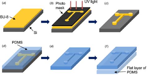 A Schematic Diagram Showing The Fabrication Steps Of A PDMS