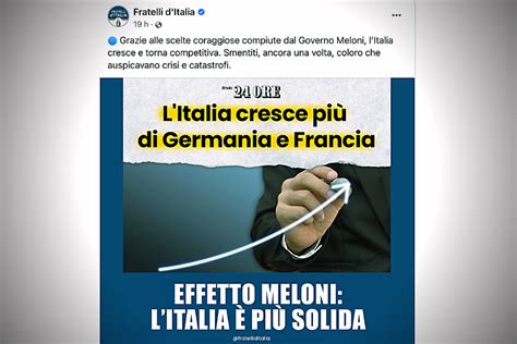 Fratelli Ditalia Si Prende Meriti Che Non Ha Sulla Crescita Del Pil