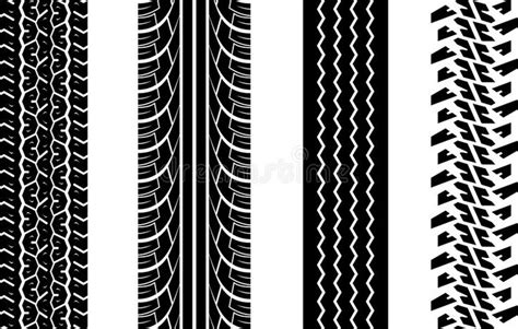 Tire Tracks Pattern Vector Illustration