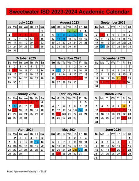 2023 2024 Academic Calendar Sweetwater High School