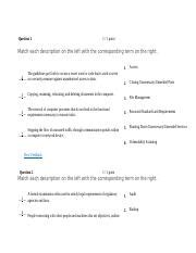 CYB 230 Module 4 Knowledge Check Docx Question 1 1 1 Point Match