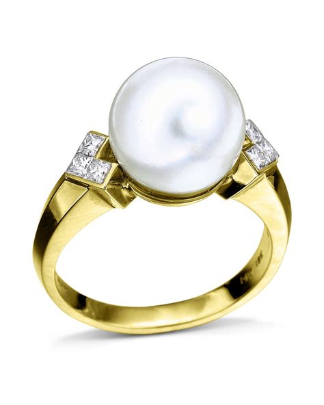 South Sea Pearl and Diamond Yellow Gold Ring - Turgeon Raine