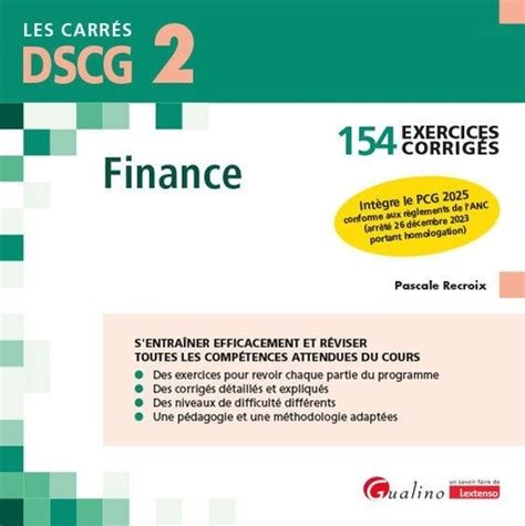 finance dscg   exercices corriges de pascale recroix grand