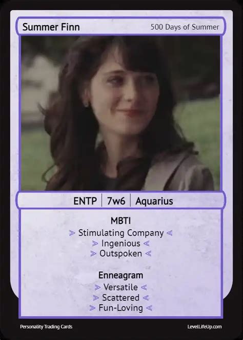 Summer Finn Enneagram And Mbti Personality Type Level Life Up