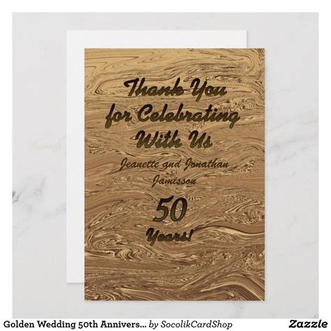 Golden Wedding 50th Anniversary Thank You Custom 50th