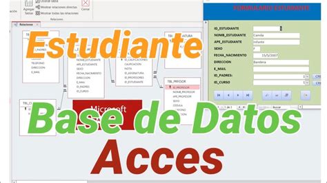 Curso De Microsoft Access Base De Datos Estudiantes Youtube