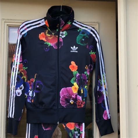 Adidas Jackets And Coats Adidas Floral Tracksuit Set Jacket Leggings