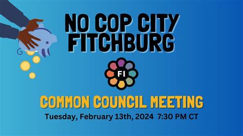 No Cop City Fitchburg Common Council Meeting At Fitchburg City Hall