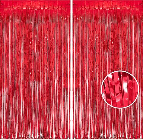 Red Foil Fringe Curtain Highland Store