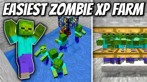 Easy Zombie XP Farm - Minecraft Tutorial (Java Edition) - YouTube