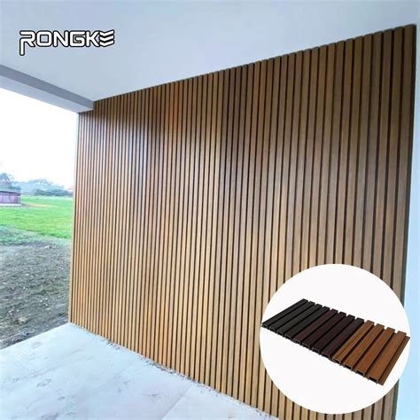 Waterproof WPC Wall Panel Exterior Co Extrusion Fluted Wall Panel