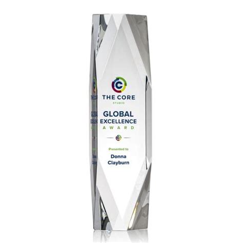 Delta Full Color Towers Crystal Award OPV9071 AbleRecognition