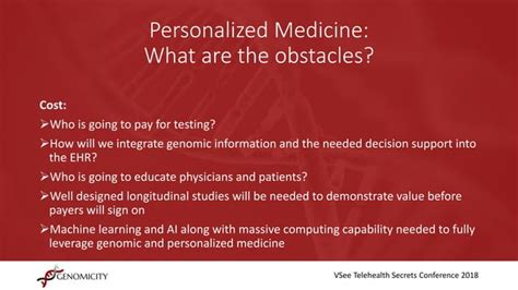 Genomic And Personalized Medicine An Overview Ppt