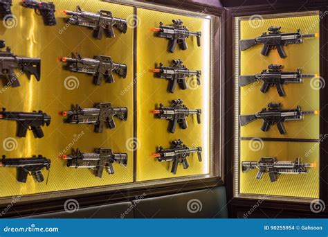 Wall of toy guns stock photo. Image of protection, room - 90255954