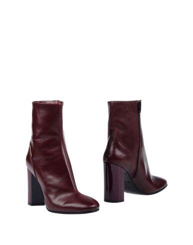 Ottod Ame Ankle Boots In Maroon ModeSens Leather Heel Booties