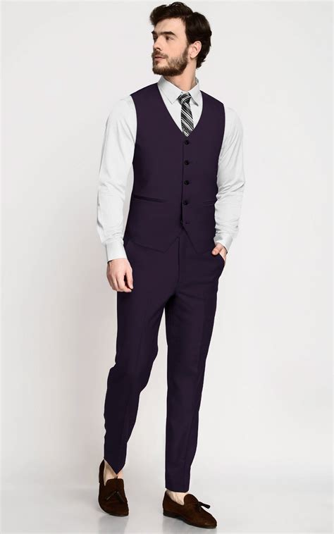 Deep Purple Wool Vest Ai Perfect Fits