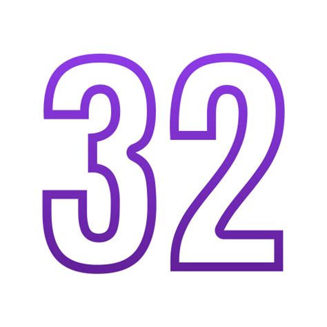 Thirty two Generic gradient outline icon