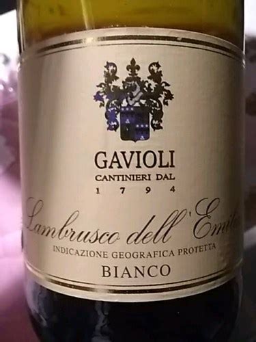 Gavioli Antica Lambrusco Dell Emilia Bianco Vivino