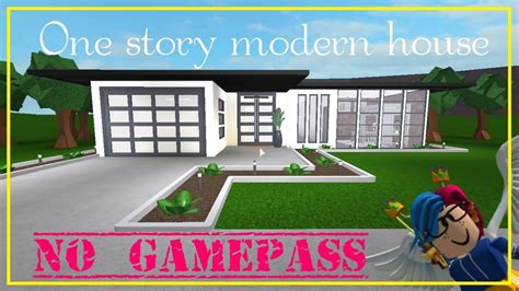 Roblox Bloxburg 🏠 No Gamepass One Story Modern House ¡¡casa Sin