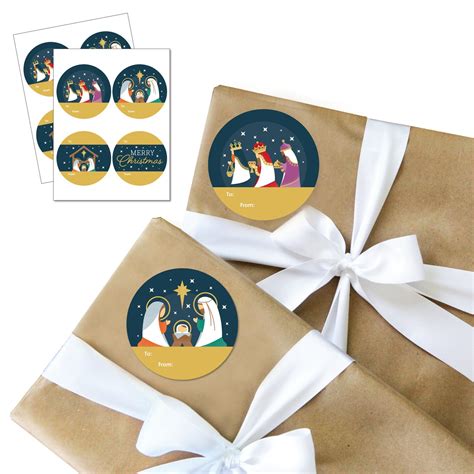 Big Dot Of Happiness Holy Nativity Round Manger Scene Religious