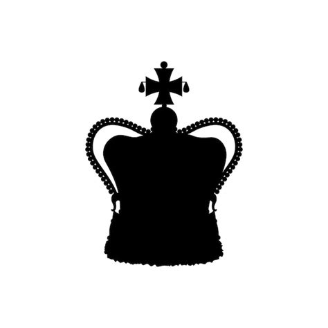 Premium Vector British Crown Vector Black Silhouette St Edwards Crown