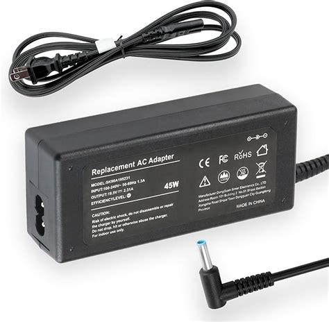 Replacement 45w Hp Laptop Charger 19 5v 2 31a Power Adapter For Hp Pavilion 11 13