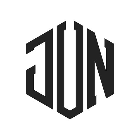 Premium Vector Jun Logo Design Initial Letter Jun Monogram Logo Using