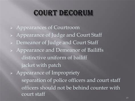 Ppt Court Decorum Powerpoint Presentation Free Download Id1603556