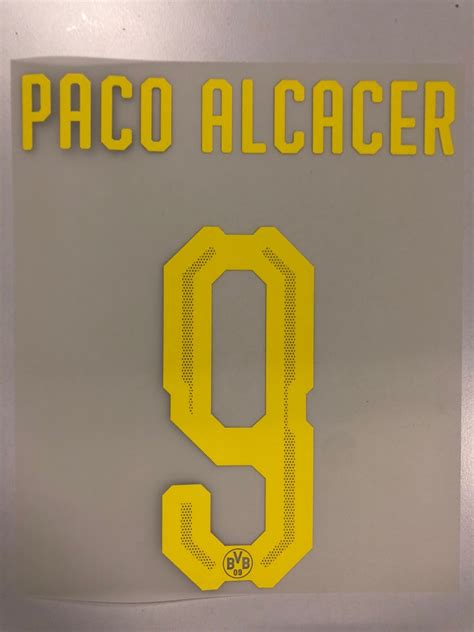 Original Bvb Borussia Dortmund Trikot Flock Cm Paco Alcacer