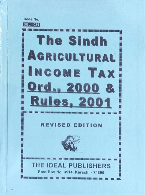 The Sindh Agricultural Income Tax Ordinance 2000 Rules 2001