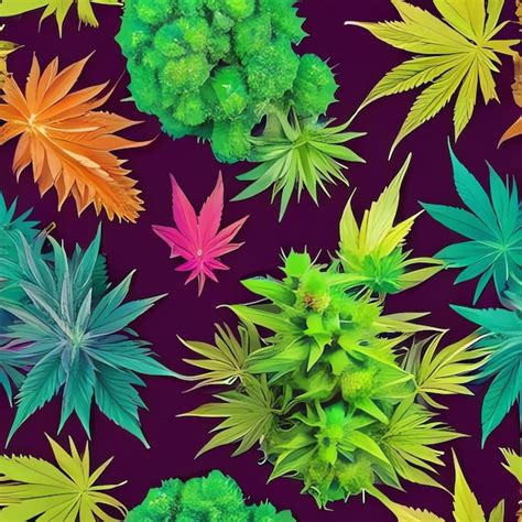 Plantas De Jard N Cebollones Y Hojas De Cannabis De Colores Gen Tica De