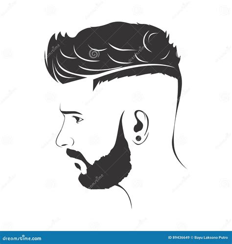 CORTE DE PELO DEL PEINADO DE LA MODA DE LOS HOMBRES CON LA BARBA