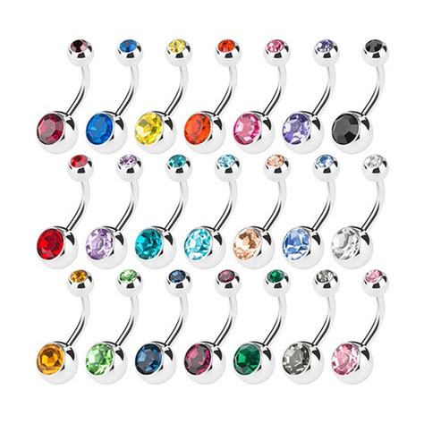 Belly Button Rings Kit 14g 30pcs In 2021 Body Jewelry Piercing Belly