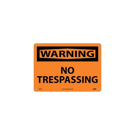 Accuformnmc W81eb Warning No Trespassing Sign Fiberglass 10 H X 14 W