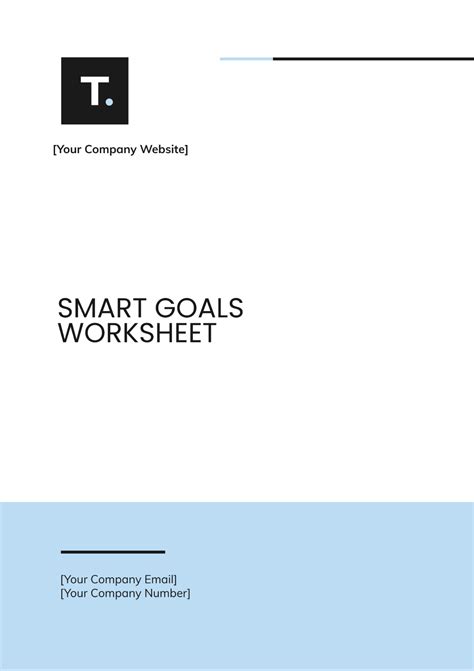 Smart Goals Worksheet Template Free
