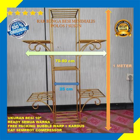 Jual Rak Bunga Besi Susun Minimalis Bertingkat 7 Dudukan Standing Pot