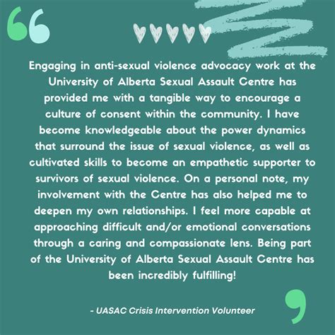 Volunteering With The University Of Alberta Sexual Assault Centre