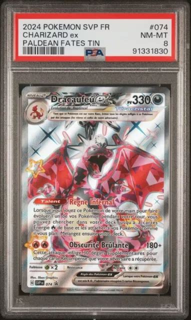 CARTE POKEMON Dracaufeu Ex 074 Psa 8 Promo Ecarlate Et Violet EUR