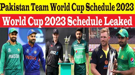 World Cup 2023 Schedule Leaked Hugya Pakistan Team World Cup 2023