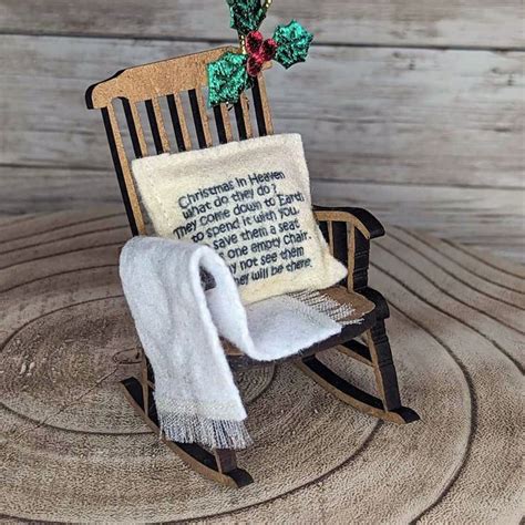 Christmas In Heaven Rocking Chair Ornament Empty Chair Loved One In