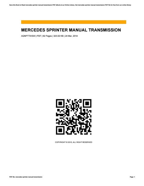 Mercedes Sprinter Manual Transmission By Todd Davis Issuu