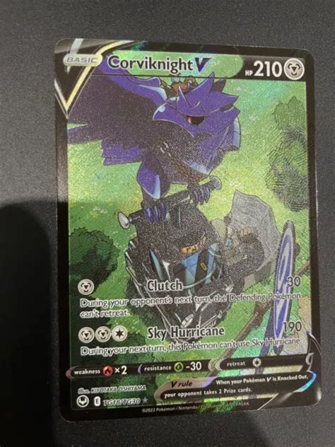 Carta Pokemon Corviknight V Full Art Eng Nm Tg18tg30 Silver