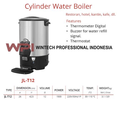 Jual Getra Jl T Cylinder Water Boiler Untuk Merebus Air Tabung