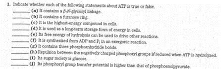 Solved 1 Indicate Whether Each Of The Following Statements Chegg